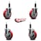 Service Caster 5'' Red Poly Wheel Swivel 1'' Expanding Stem Caster Set 2 Brakes, 4PK SCC-EX20S514-PPUB-RED-2-TLB-2-1 - alternate 5